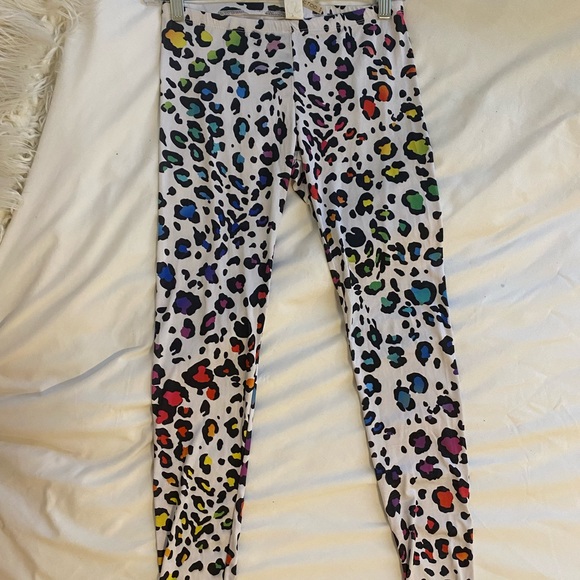 KTOO Rainbow Leopard Leggings Size Small - Picture 3 of 3